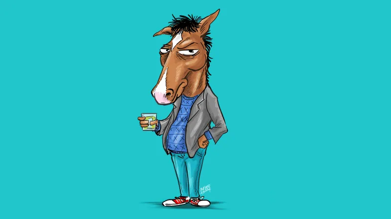 Bojack Horseman Minimal 4k Wallpaper