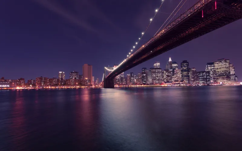 Brooklyn Bridge Manhattan In New York Wallpaper