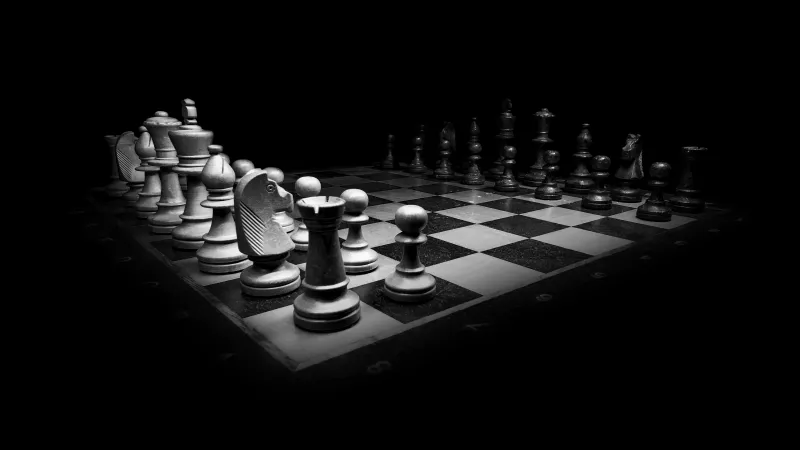 Chess Monochrome Wallpaper