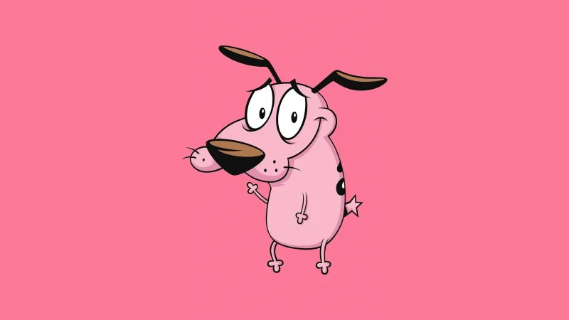 Courage The Cowardly Dog Minimal 4k Wallpaper