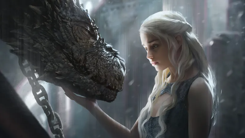 Dragon And Daenerys Targayen Wallpaper