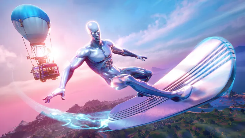 Fortnite Season 4 Silver Surfer Wallpaper