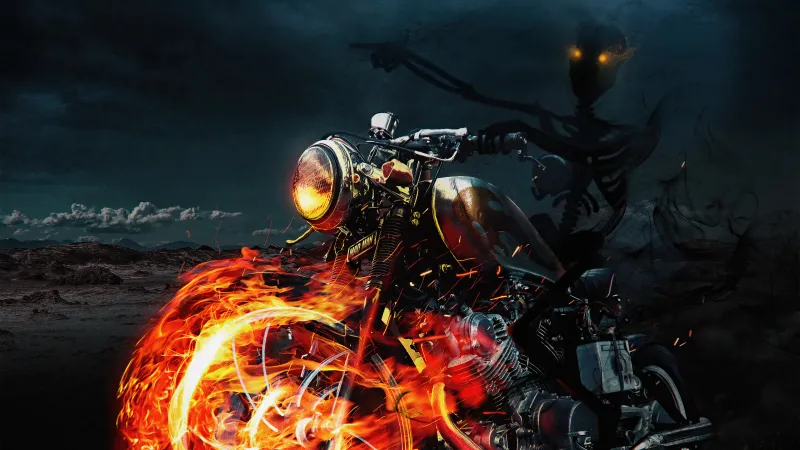 Ghost Skull Rider 4k Wallpaper