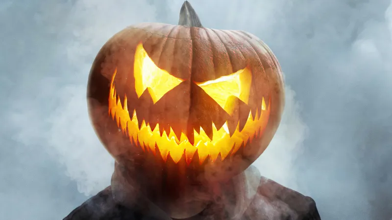 Halloween Glowing Face 4k Wallpaper