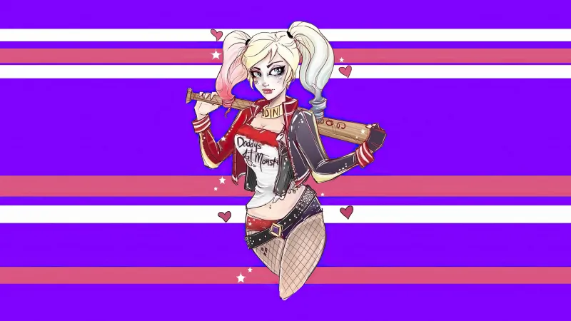 Harley Quinn Daddy Little Monster 4k Wallpaper