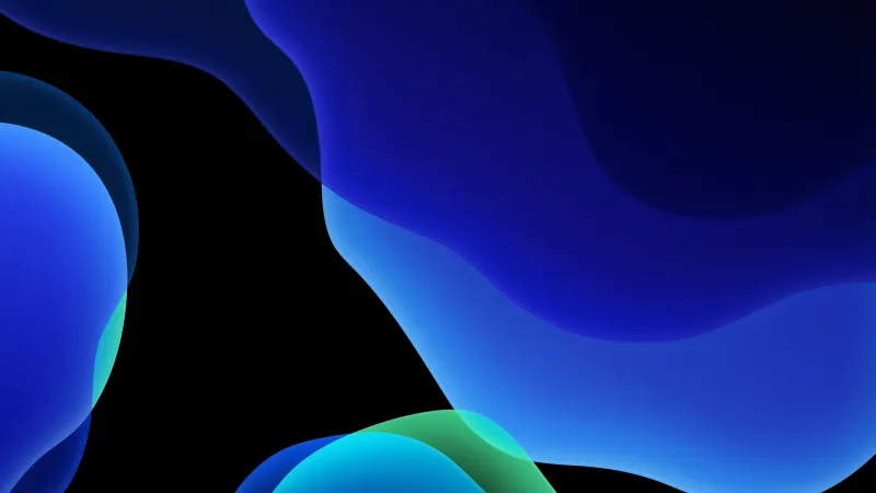 Ios 13 Blue Dark 5k Wallpaper