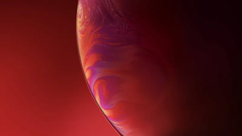 IPhone XR Double Bubble Red Wallpaper