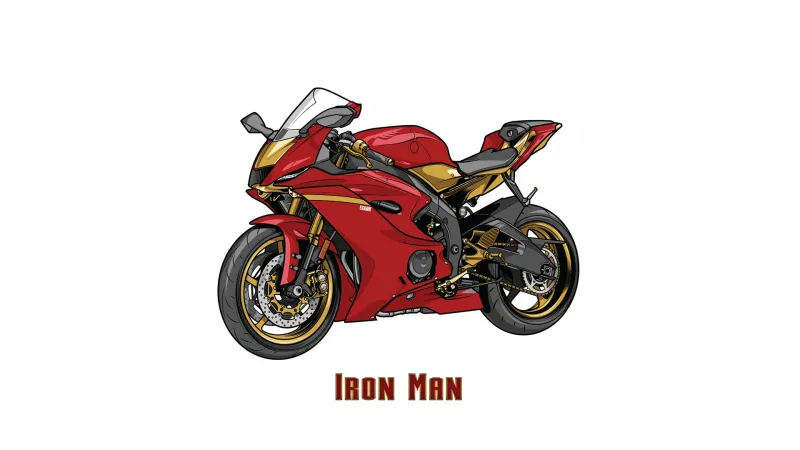 Iron Man Marvel Yamaha R6 Crossover Wallpaper