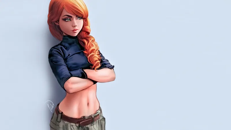 Kim Possible 4k Art Wallpaper