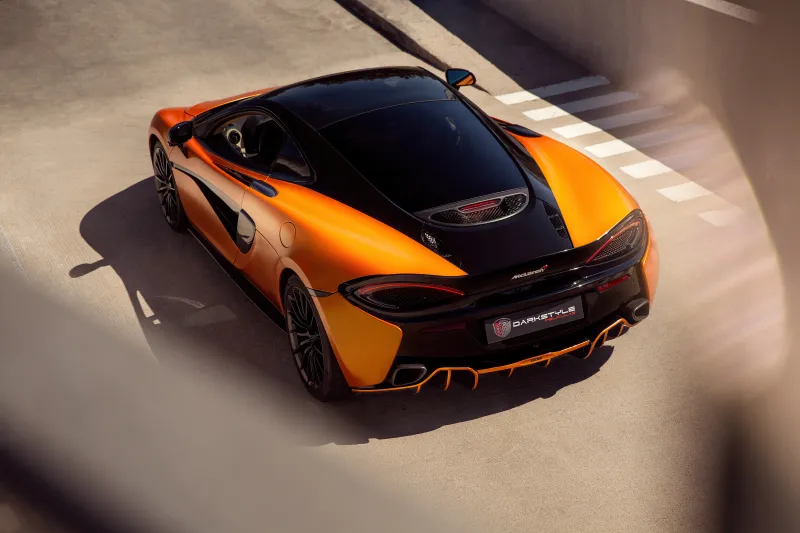 McLaren 570s Orange Black Wallpaper