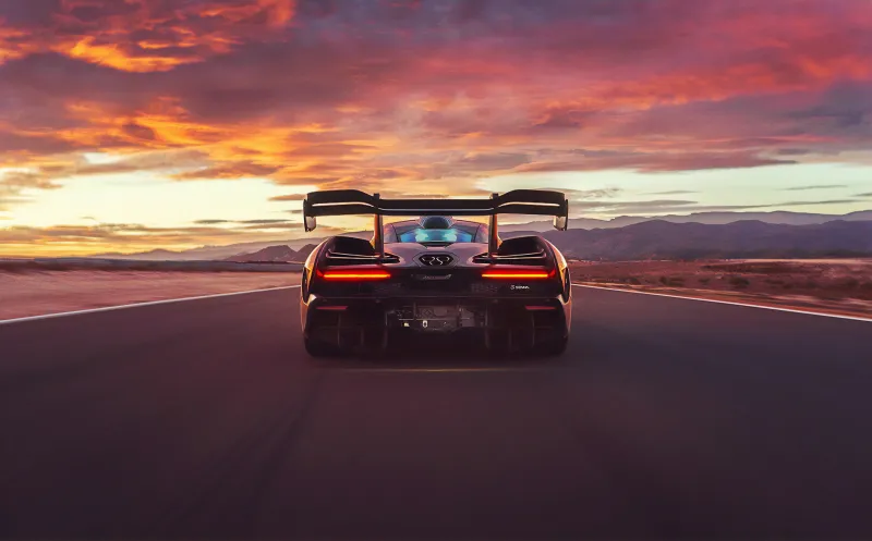 Mclaren Senna Rear View 4k Wallpaper