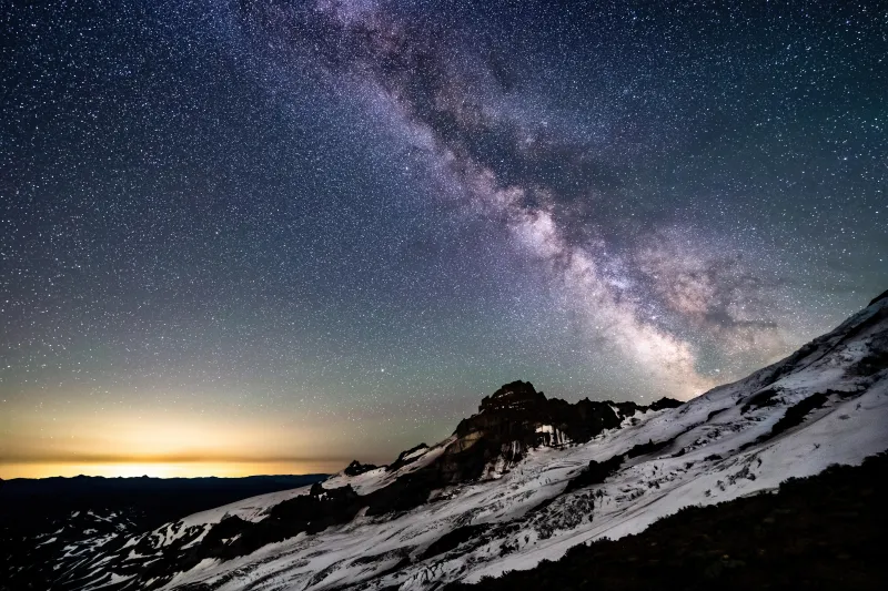 Milky Way Mt Rainier Wallpaper