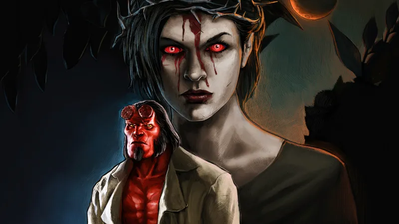 Milla Jovovich Blood Queen In Hellboy Art Wallpaper