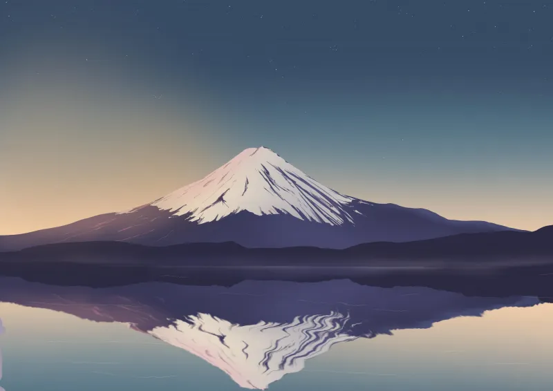 Mr Fuji Minimal 4k Wallpaper