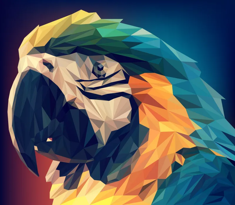 Parrot Low Poly Wallpaper