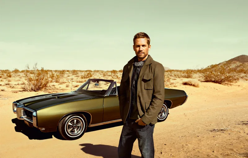 Paul Walker With Cars Wallpaper