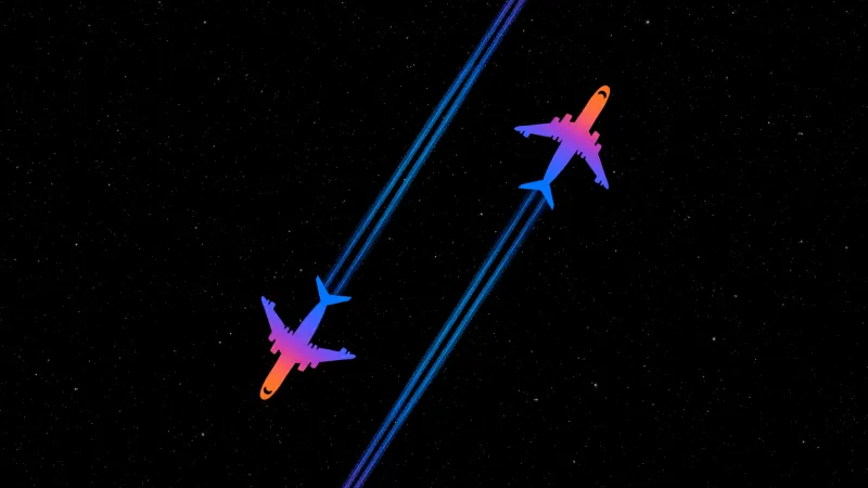 Planes Crossing Minimal 5k Wallpaper