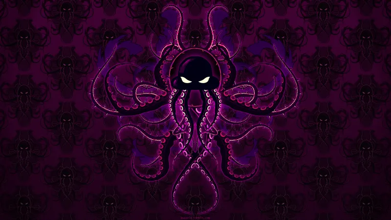 Purple Octopus Art Wallpaper