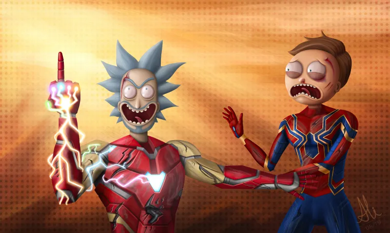 Rick And Morty X Avengers Endgame 4k Wallpaper