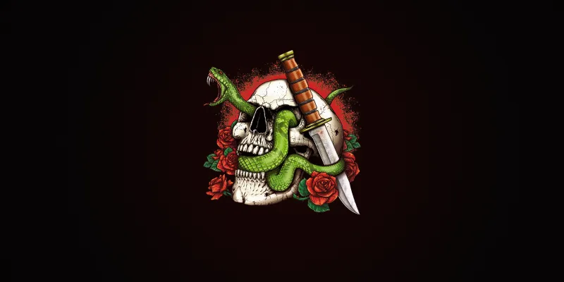 Skull And Snakes Wallpaper