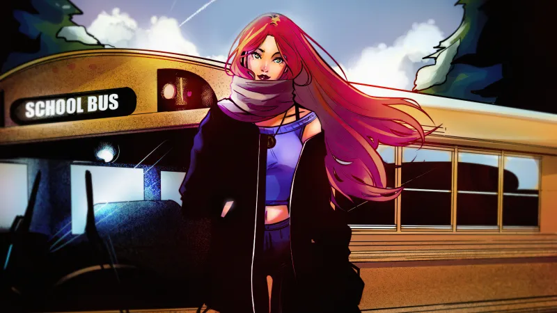 Starfire Goes To High School 5k Wallpaper