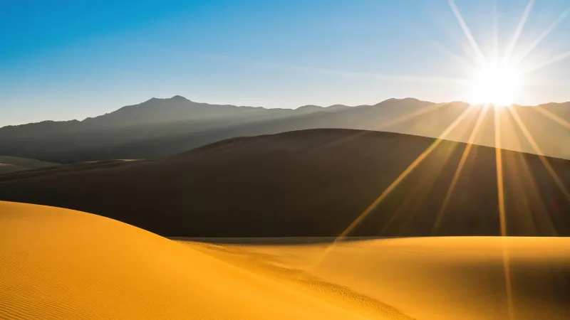 Sunrise Hiking In The Great Sand Dunes National Park 4k Wallpaper