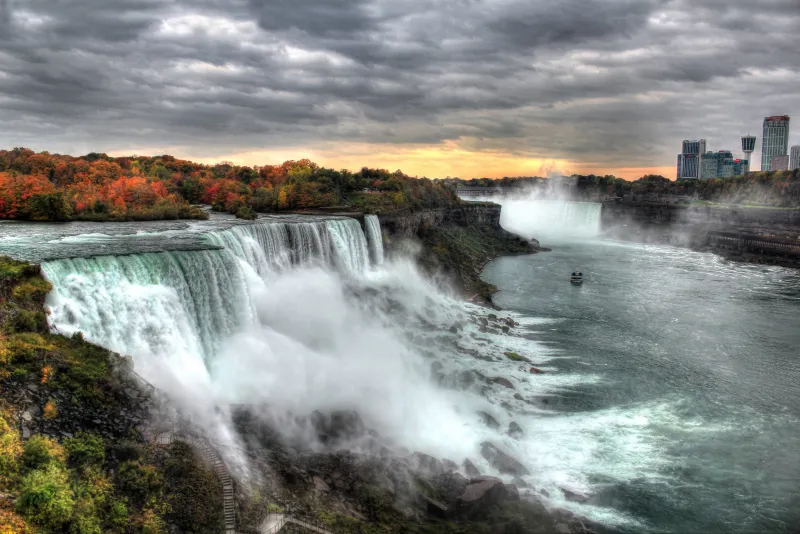 Sunset At Niagara Falls 5k Wallpaper