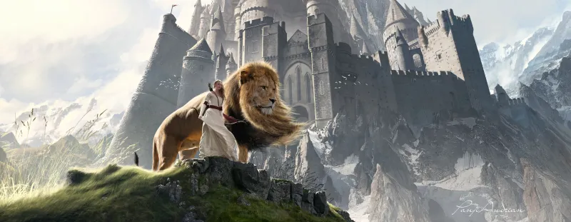 Susan And Aslan The Chronicles Of Narnia Extended Wallpaper