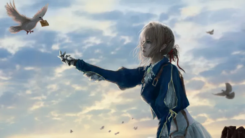 Violet Evergarden Getting Message Wallpaper