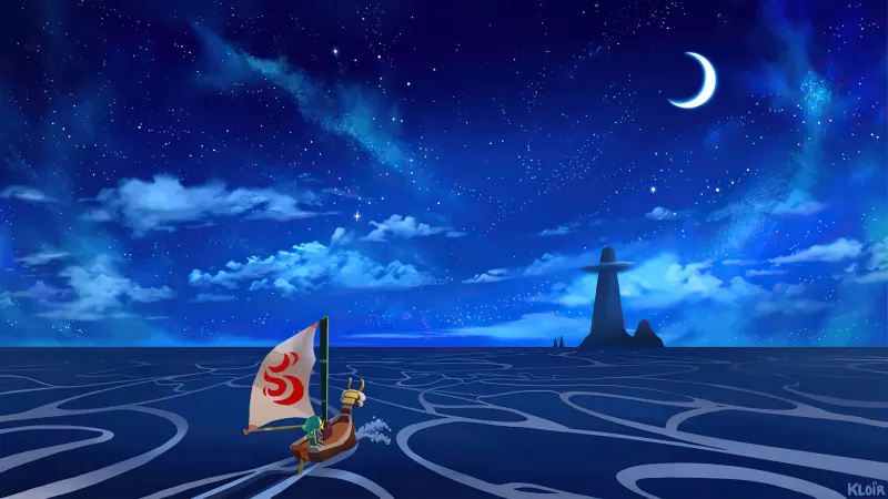 Wind Waker Night 4k Wallpaper