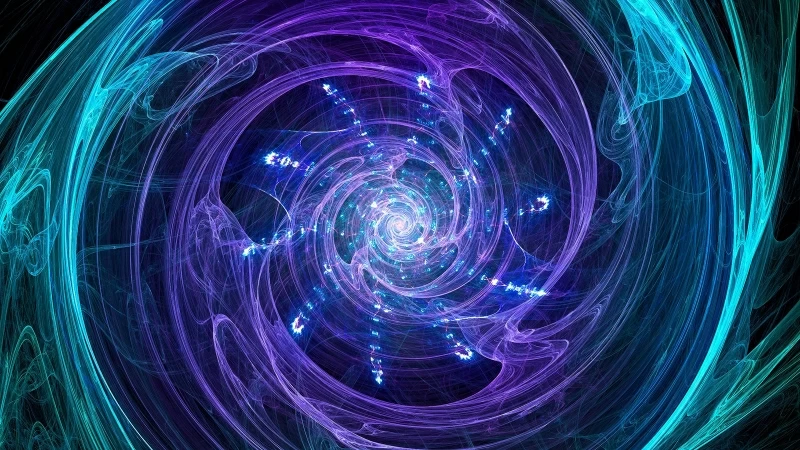 Abstract Fractal Swirling Bright Glow 4K HD Wallpaper