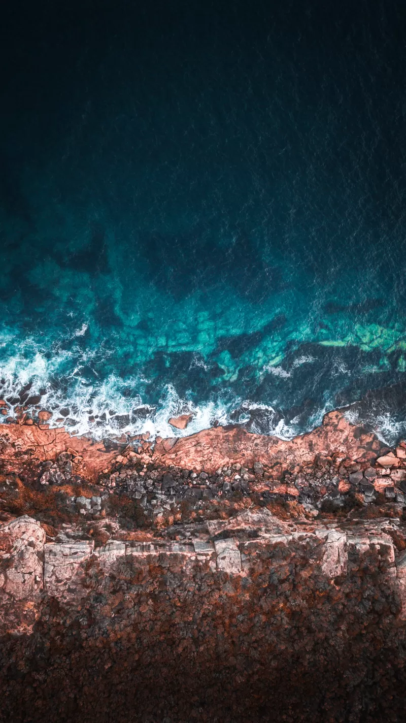 aerial photography of seashore