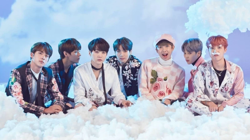 BTS Team Sitting Fog Smoke HD Wallpaper