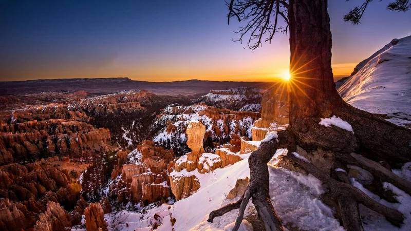 Bryce Canyon National Park During Sunset HD Wallpaper