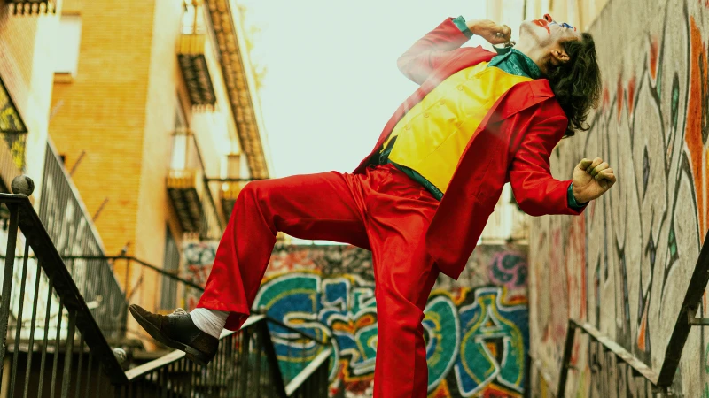 Joker Dance On Stairs Wallpaper