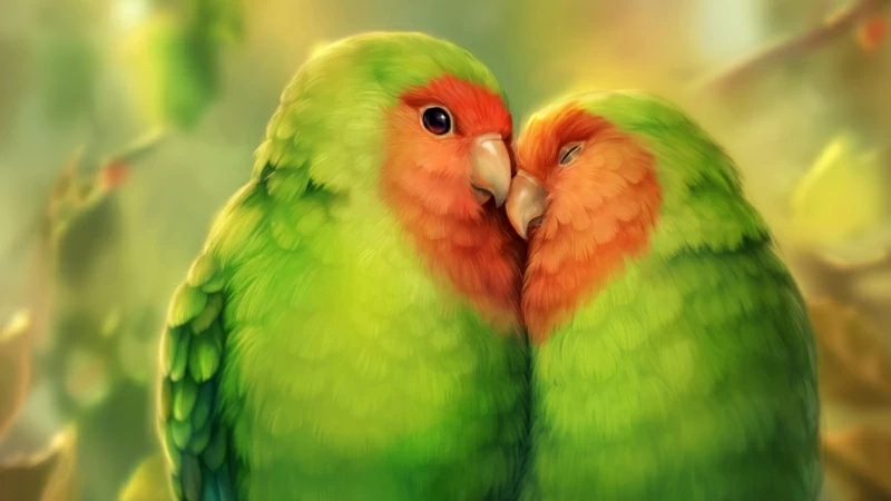 Parrots Birds Art HD Animals Wallpaper