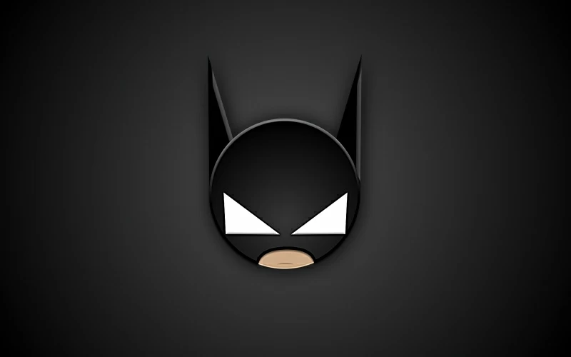 Batman Head Minimal 4k Wallpaper