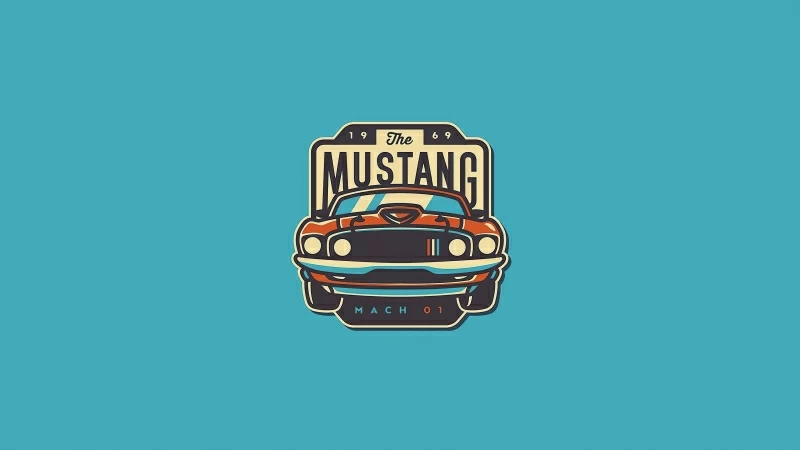 Ford Mustang Minimal 4k Wallpaper