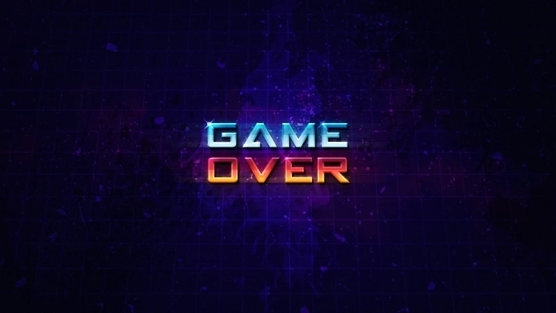 Game Over Typography Art 4k Wallpaper