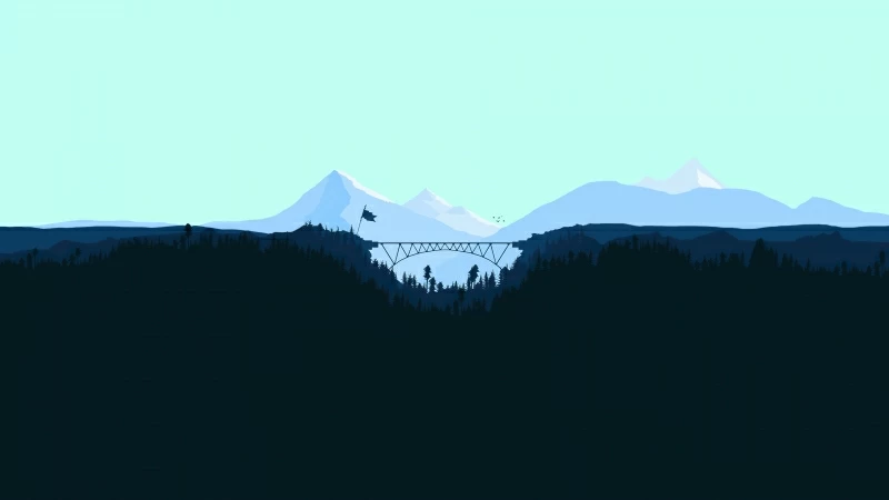 Snowy Peak Flat Mountains Minimal 4k Wallpaper