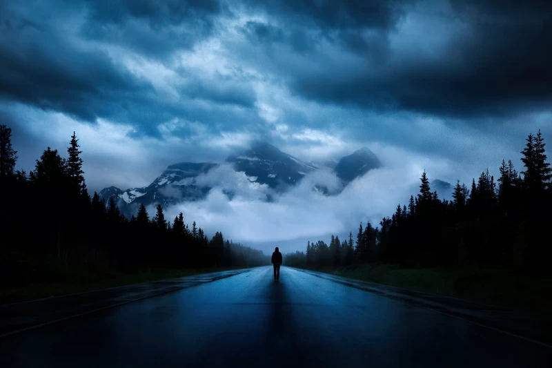 Walking Alone Road 4k Wallpaper