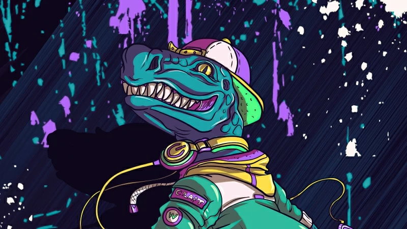 Cool Crocodile Skating Wallpaper