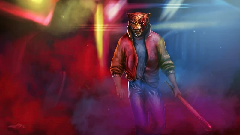 Neon Tiger Synhtwave Darkwave 4k Wallpaper