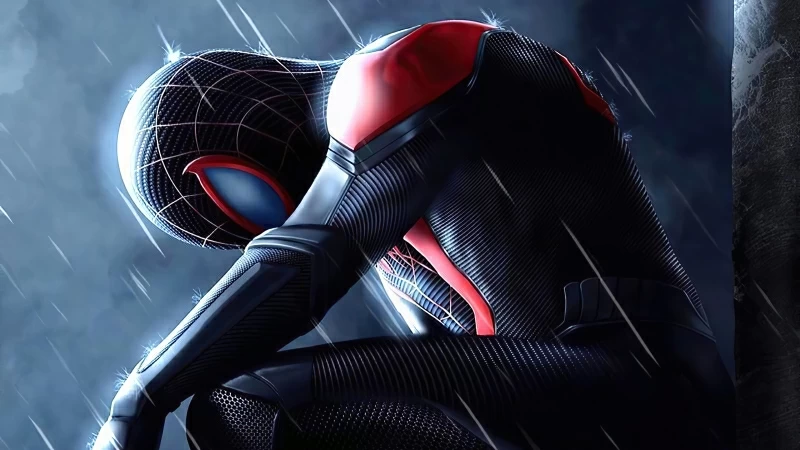 Spider Man In Rain 4k Wallpaper