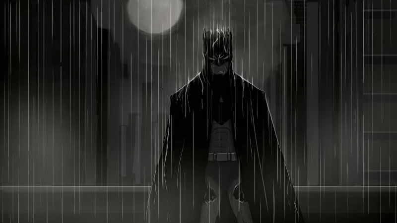 Batman Under The Rain 4k Wallpaper