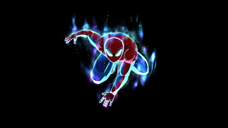 Spiderman Blue Waves 4k Wallpaper