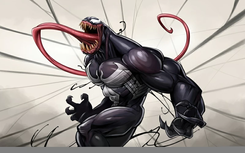 Venom Big Tongue Wallpaper