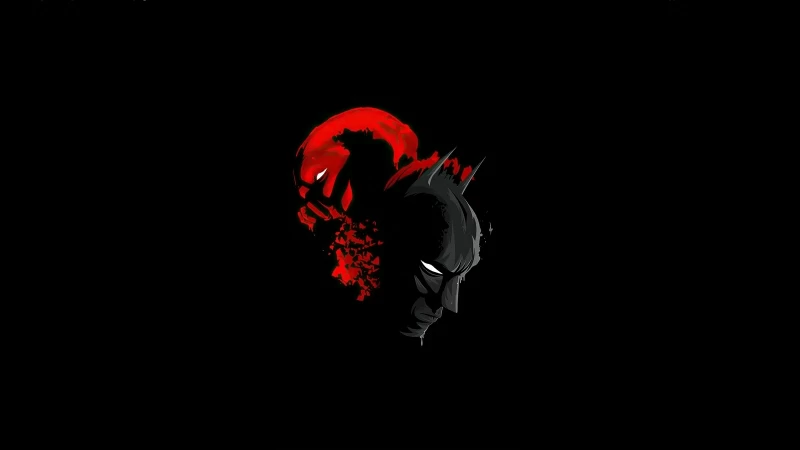 Batman And Red Hood Minimalism Wallpaper