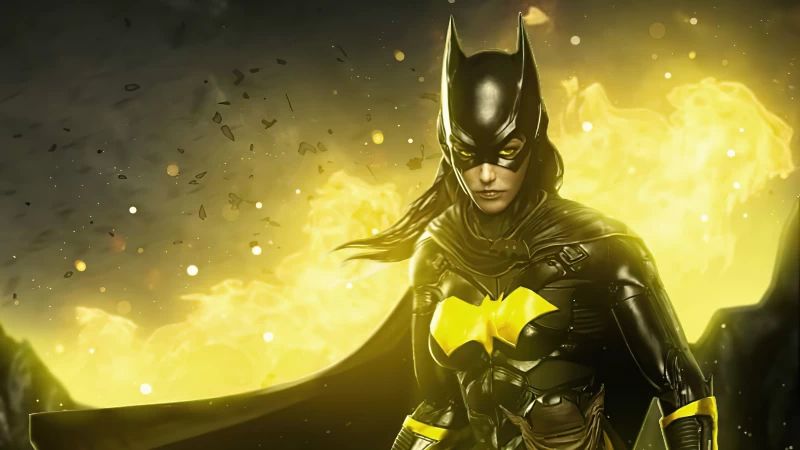 Batgirl Gold Knight 5k Wallpaper