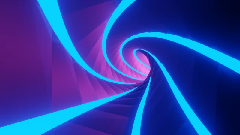 Blue Purple Tunnel Swirl Abstraction 4K HD Abstract Wallpaper